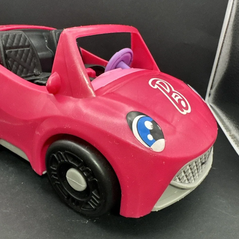 Fisher Price Little People Barbie Pink Convertible Cruiser Car Music & Sounds